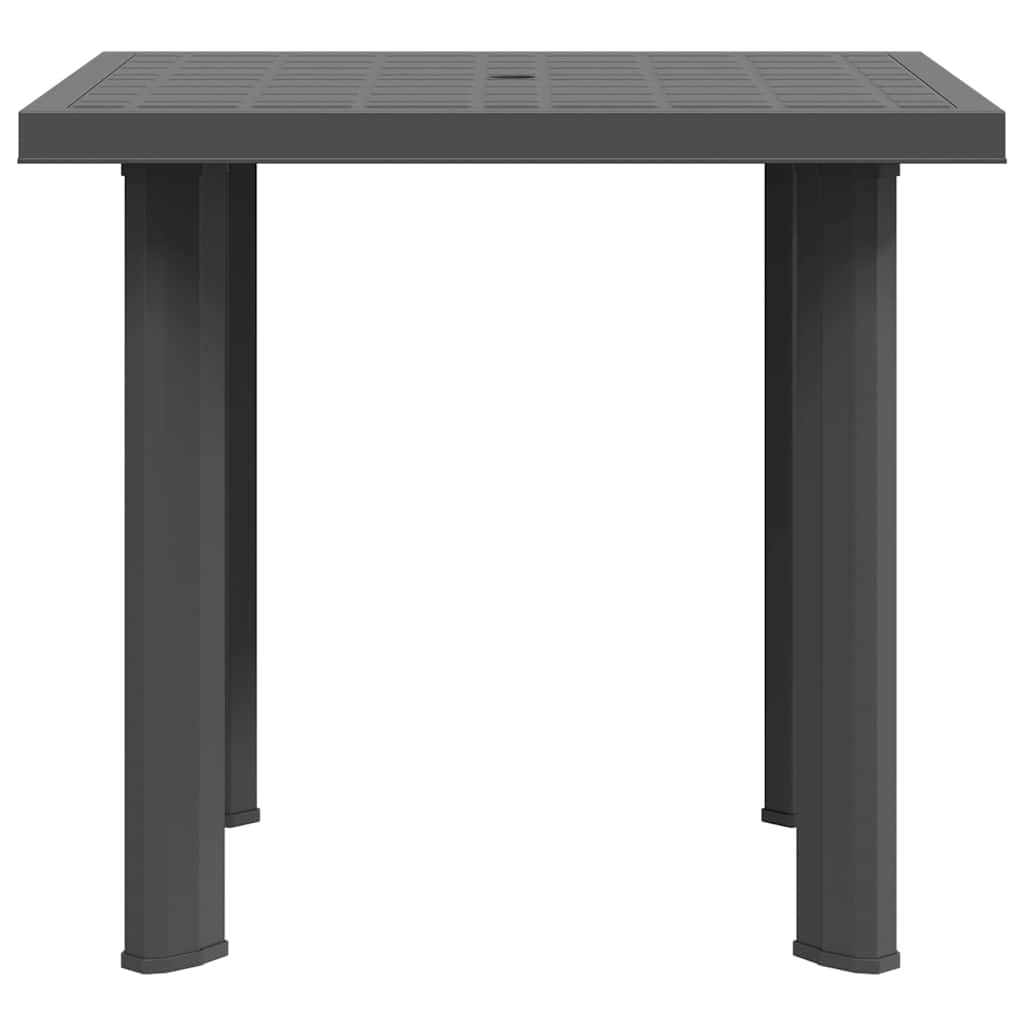 vidaXL Garden Table | Anthracite | Plastic | 80x75x72 cm | Lightweight 5