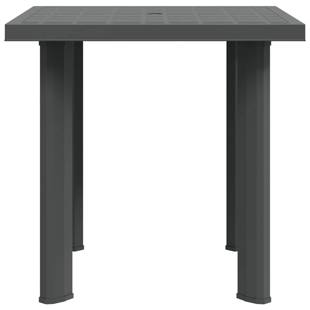 vidaXL Garden Table | Anthracite | Plastic | 80x75x72 cm | Lightweight 6