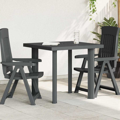 vidaXL Garden Table | Anthracite | Plastic | 80x75x72 cm | Lightweight 1