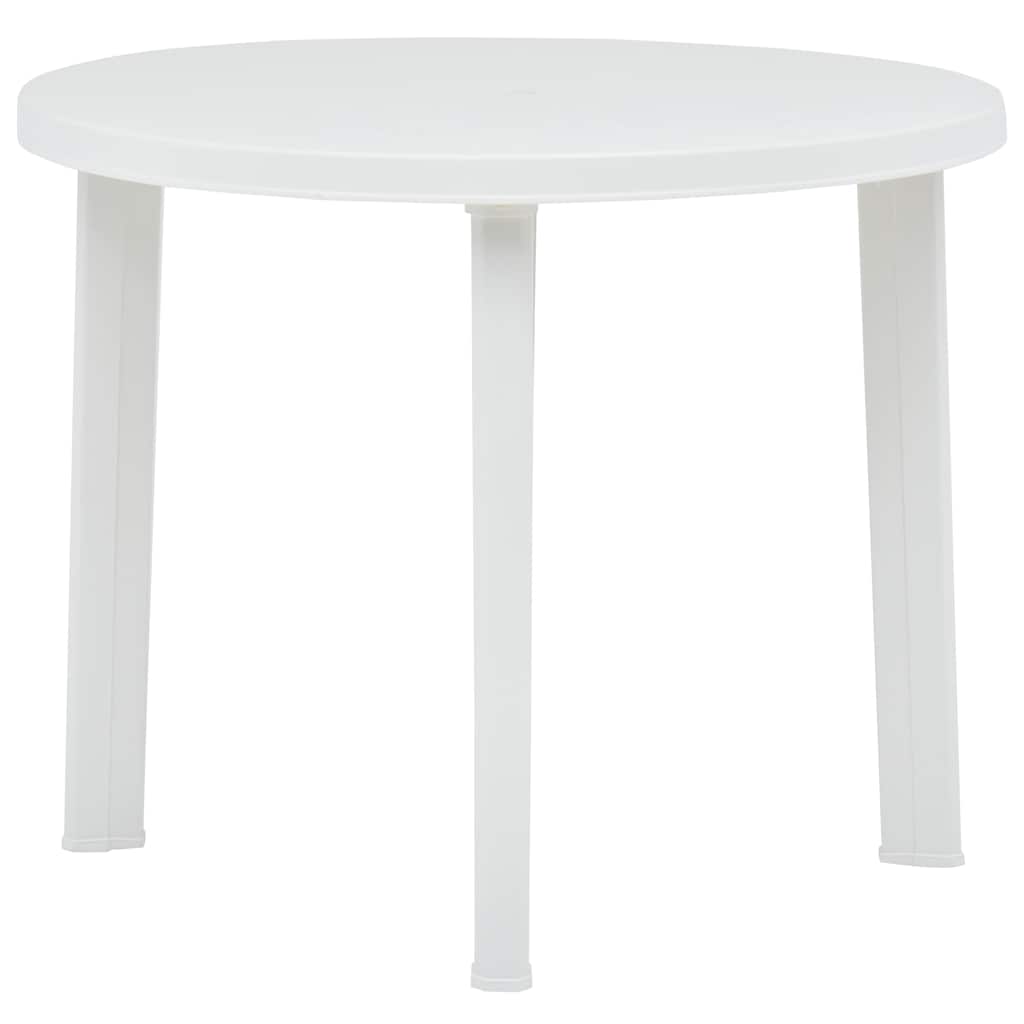 vidaXL Garden Table | White | Plastic | Medium | Lightweight | Garden Table 1
