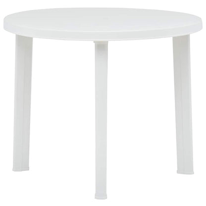 vidaXL Garden Table | White | Plastic | Medium | Lightweight | Garden Table 1