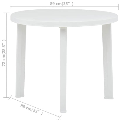 vidaXL Garden Table | White | Plastic | Medium | Lightweight | Garden Table 5