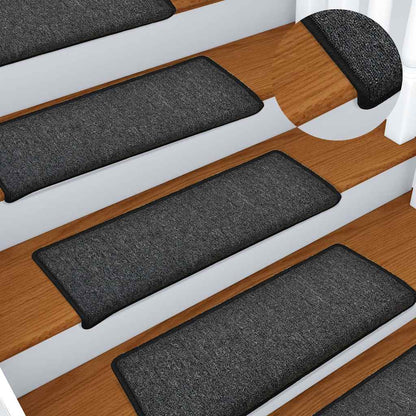 vidaXL Carpet Stair Tread |  Set of 15 | Anthracite 1