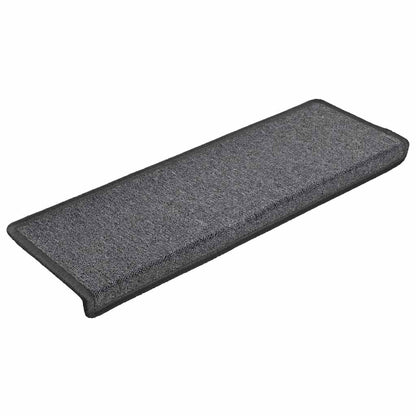 vidaXL Carpet Stair Tread | Set of 15 | Dark grey 3