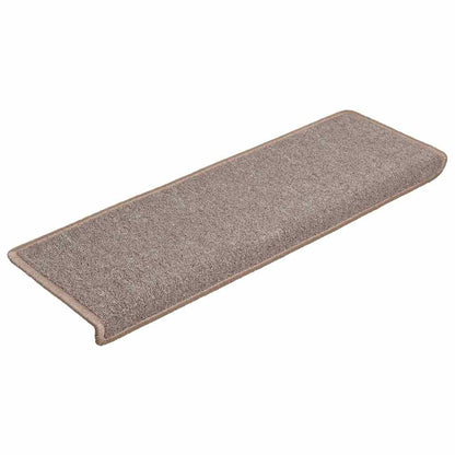 vidaXL Carpet Stair Tread | Set of 15 | Light brown 3