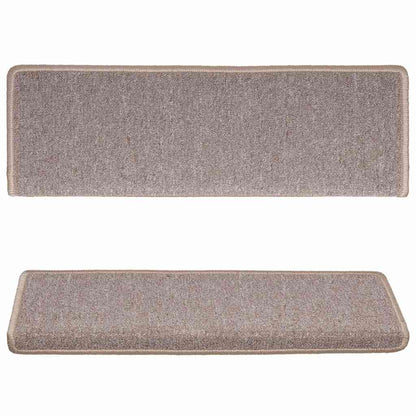 vidaXL Carpet Stair Tread | Set of 15 | Light brown 4