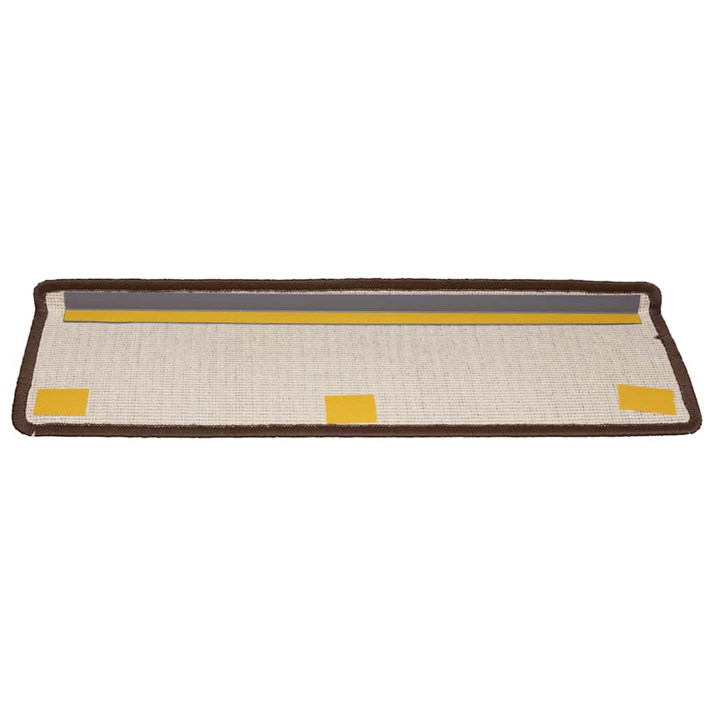 vidaXL Carpet Stair Tread | Set of 15 | Brown | 100% Polypropylene | 65x21x4 cm 5