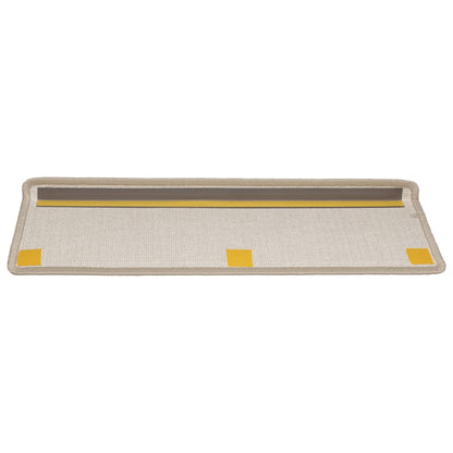 vidaXL Carpet Stair Tread | Set of 15 | Taupe | 100% Polypropylene | 65x21x4 cm 5