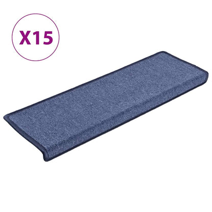 vidaXL Carpet Stair Tread | Set of 15 | Blue 2