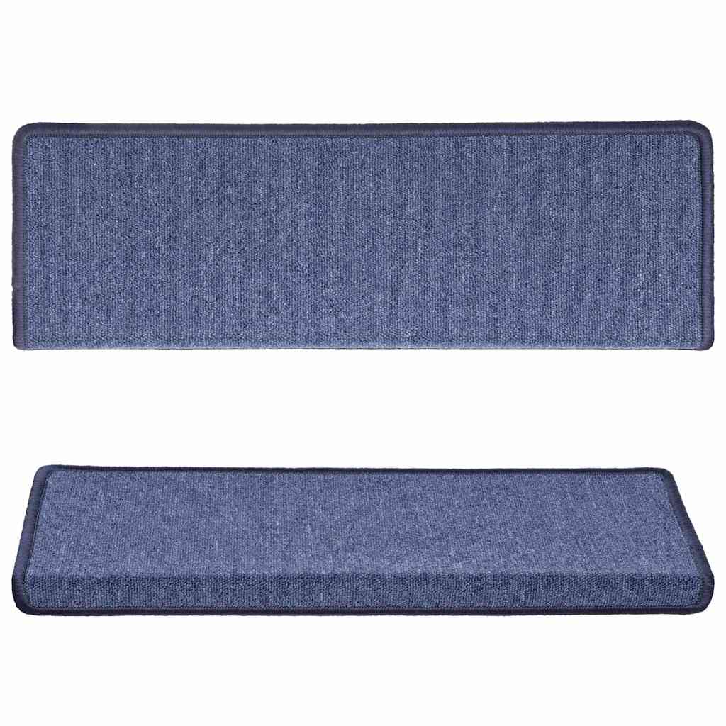 vidaXL Carpet Stair Tread | Set of 15 | Blue 4