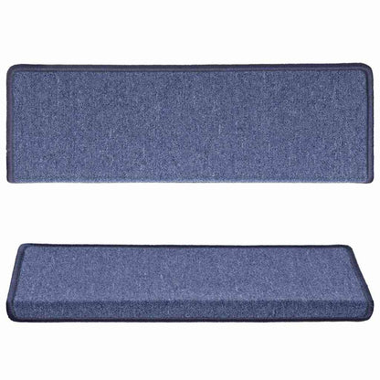 vidaXL Carpet Stair Tread | Set of 15 | Blue 4