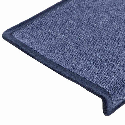 vidaXL Carpet Stair Tread | Set of 15 | Blue 6