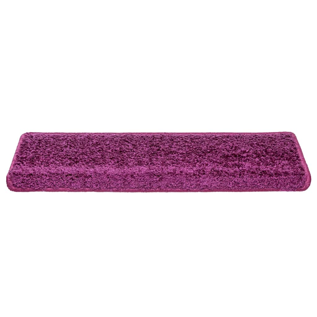 vidaXL Carpet Stair Tread | Set of 15 | Violet | 100% polypropylene | 65x21x4 cm 4