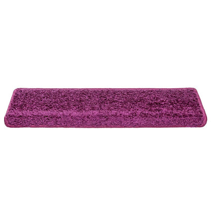 vidaXL Carpet Stair Tread | Set of 15 | Violet | 100% polypropylene | 65x21x4 cm 4