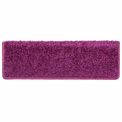vidaXL Carpet Stair Tread | Set of 15 | Violet | 100% polypropylene | 65x21x4 cm 6