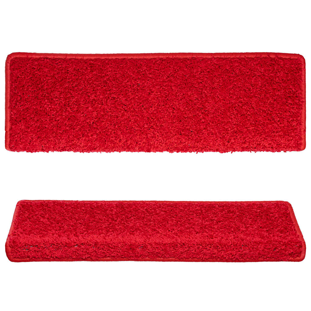vidaXL Carpet Stair Tread | Set of 15 | Red | 100% Polypropylene | Medium 4
