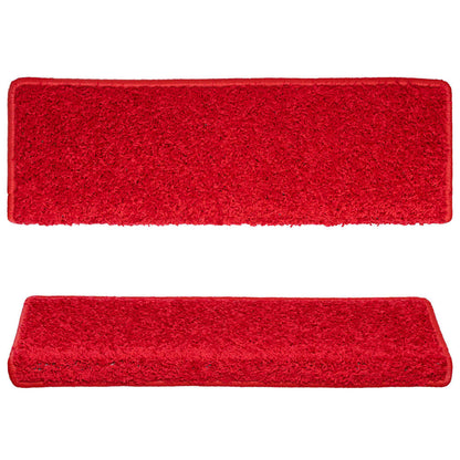 vidaXL Carpet Stair Tread | Set of 15 | Red | 100% Polypropylene | Medium 4