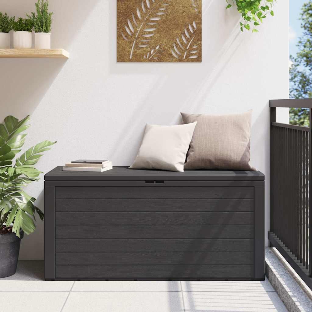 vidaXL Garden Storage Box Anthracite 116x44x55 cm 1