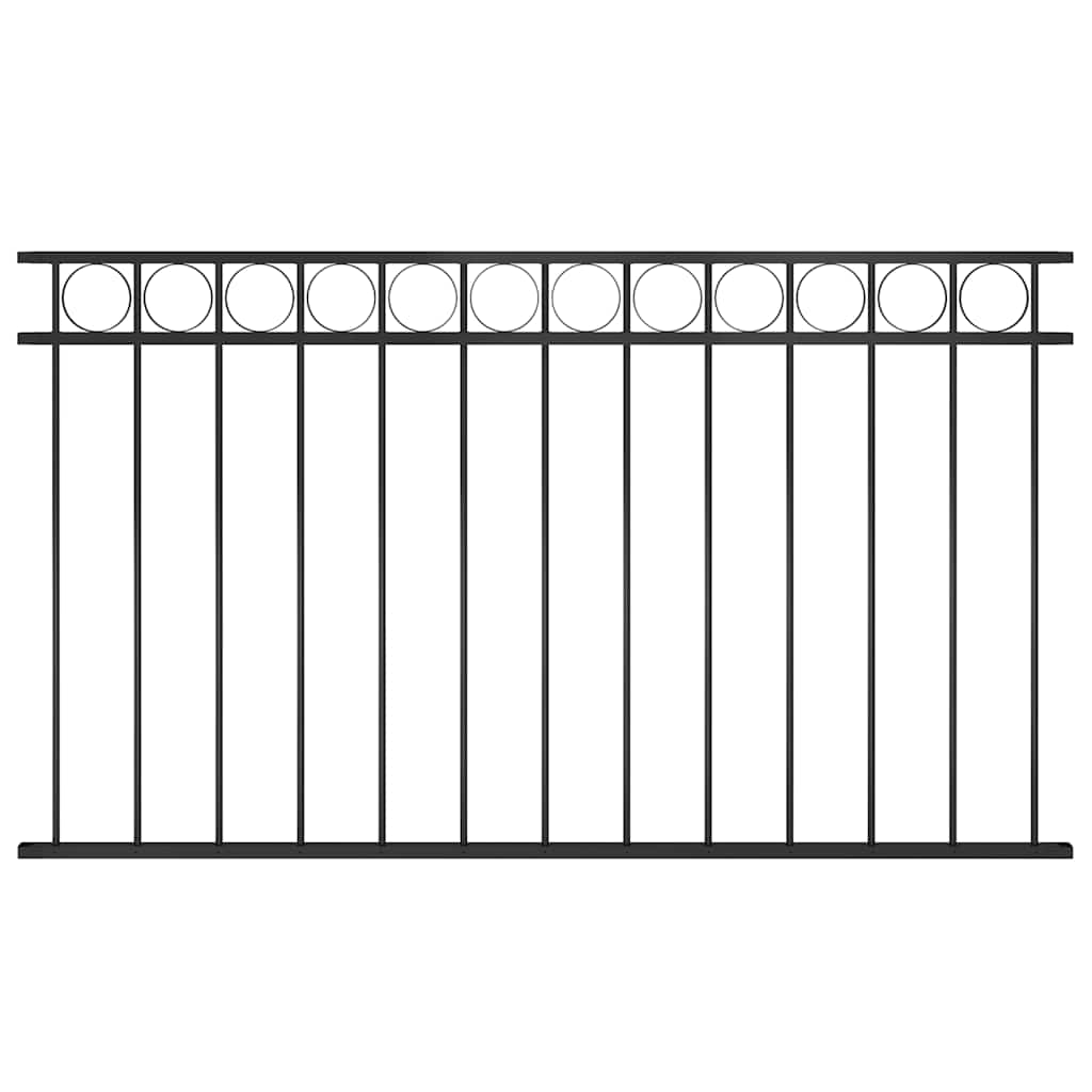 vidaXL Fence Panel "Assen" Steel 163x80 cm Black 1