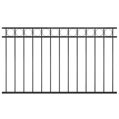 vidaXL Fence Panel "Assen" Steel 163x80 cm Black 1
