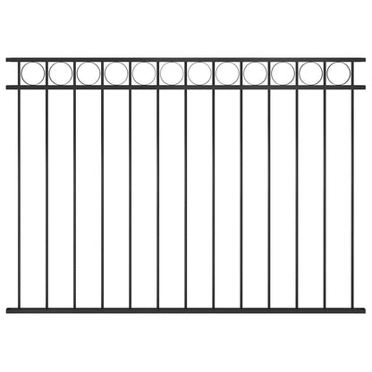 vidaXL Fence Panel "Assen" Steel 163x120 cm Black 1