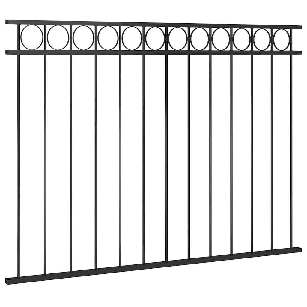 vidaXL Fence Panel "Assen" Steel 163x120 cm Black 2