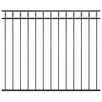 vidaXL Fence Panel "Assen" Steel 163x150 cm Black 1