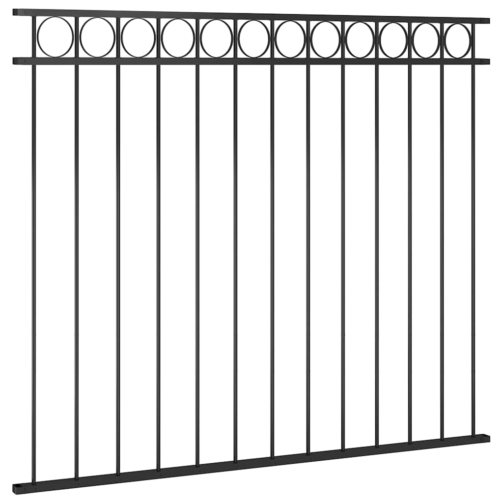 vidaXL Fence Panel "Assen" Steel 163x150 cm Black 2