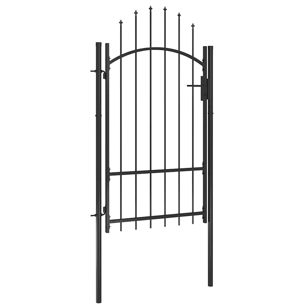 Garden Gate WOERDEN Lockable Steel Black 2.2 m
