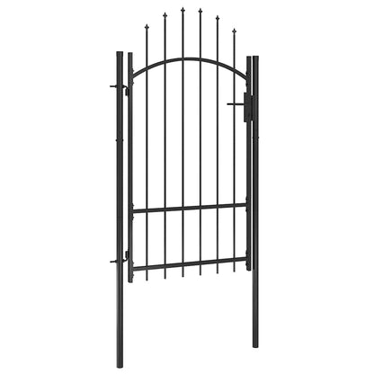 Garden Gate WOERDEN Lockable Steel Black 2.2 m