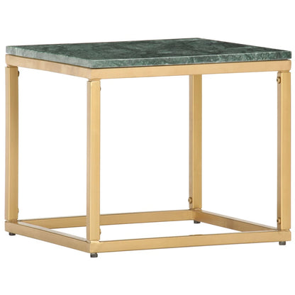 vidaXL Coffee Table Green 40x40x35 cm Real Stone with Marble Texture 1