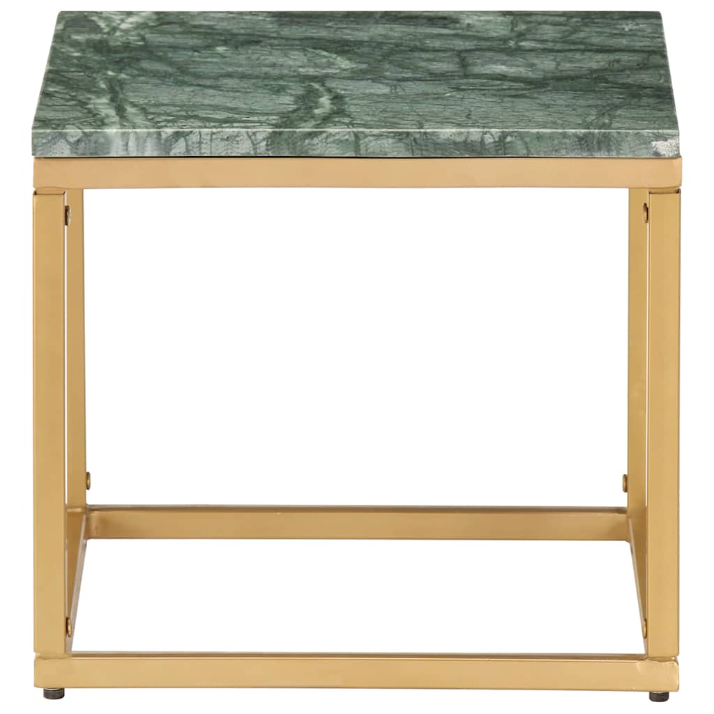 vidaXL Coffee Table Green 40x40x35 cm Real Stone with Marble Texture 2