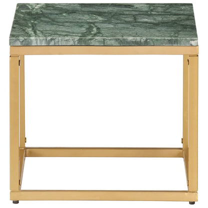 vidaXL Coffee Table Green 40x40x35 cm Real Stone with Marble Texture 2