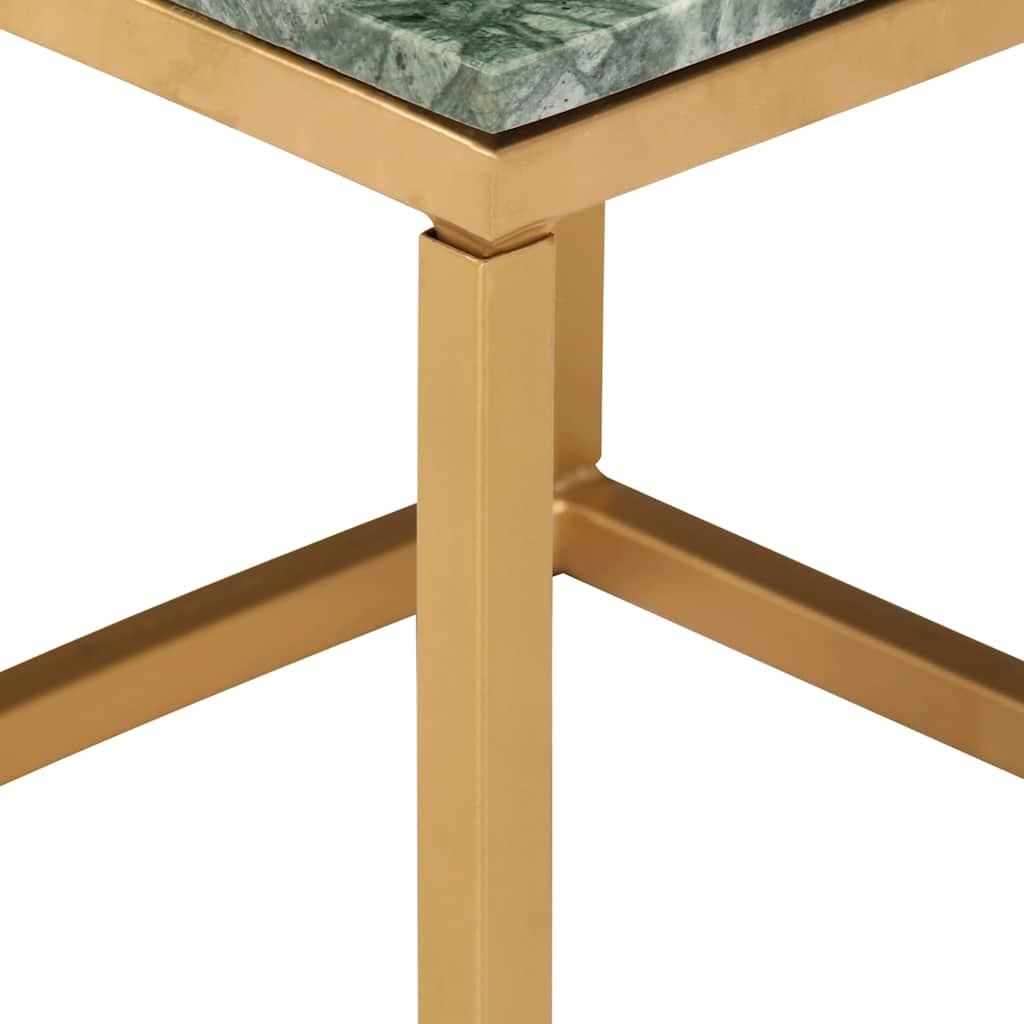 vidaXL Coffee Table Green 40x40x35 cm Real Stone with Marble Texture 3