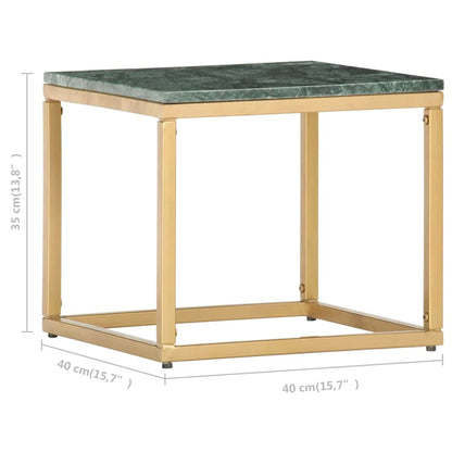 vidaXL Coffee Table Green 40x40x35 cm Real Stone with Marble Texture 6