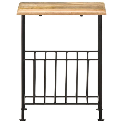 vidaXL Magazine Rack | Black and brown 2