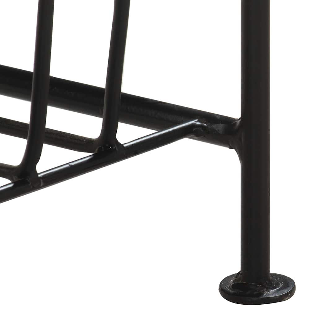 vidaXL Magazine Rack | Black and brown 5