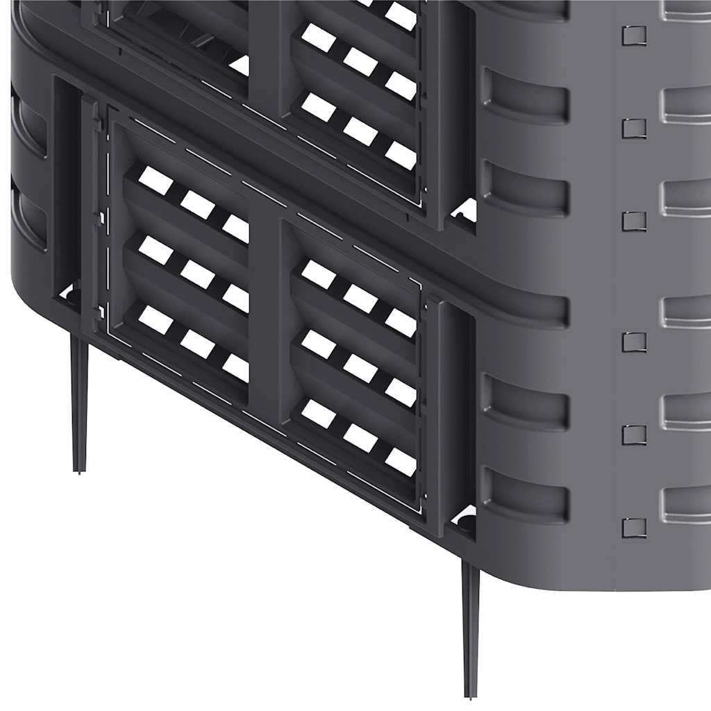 146276 vidaXL Garden Composter Black 93,3x93,3x80 cm 480 L 4