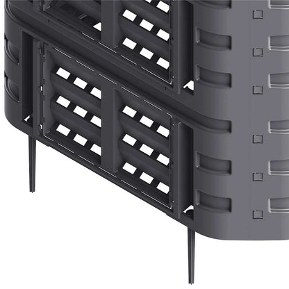 146276 vidaXL Garden Composter Black 93,3x93,3x80 cm 480 L 4