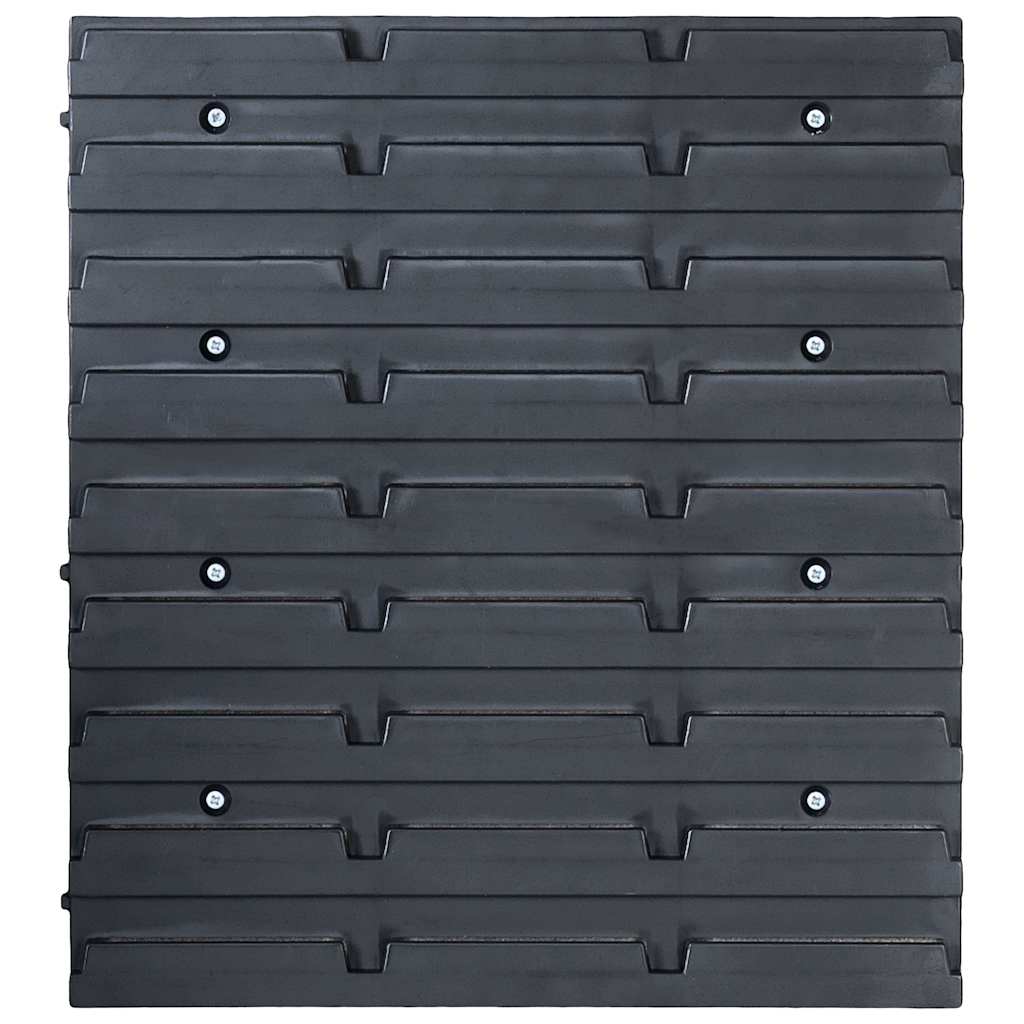 vidaXL 96 Piece Storage Bin Kit with Wall Panels Blue 5