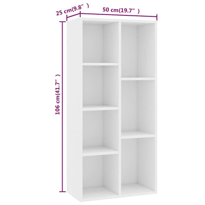 vidaXL Book Cabinet | White | Engineered Wood | Medium | Book Cabinet 6
