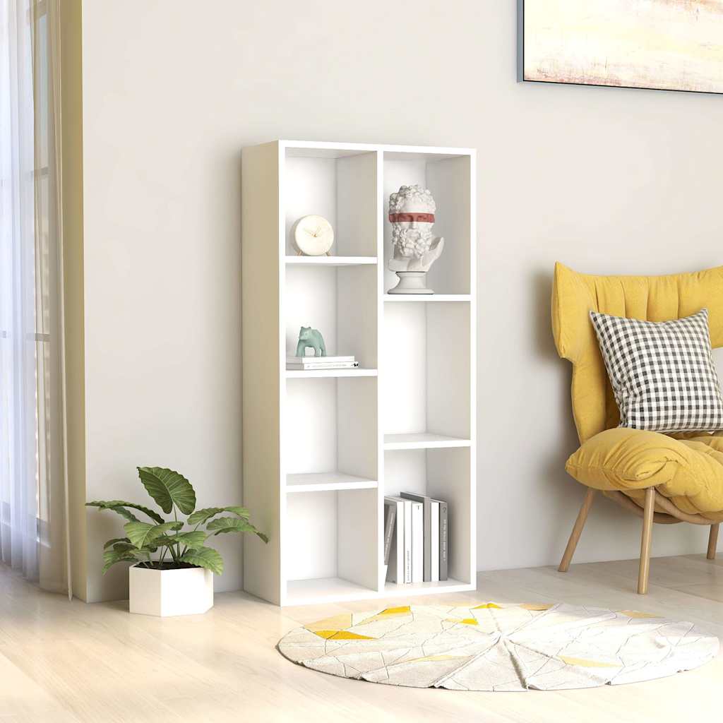 vidaXL Book Cabinet | White | Engineered Wood | Medium | Book Cabinet 1