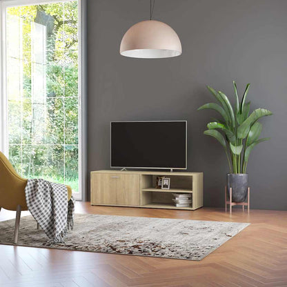 vidaXL TV Cabinet Sonoma Oak 120x34x37 cm Engineered Wood 1