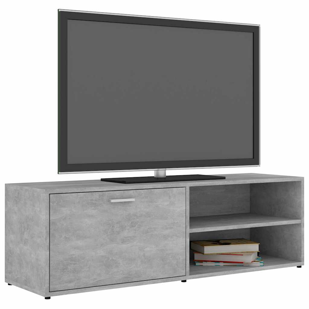 vidaXL TV Cabinet Concrete Grey 120x34x37 cm Engineered Wood 3