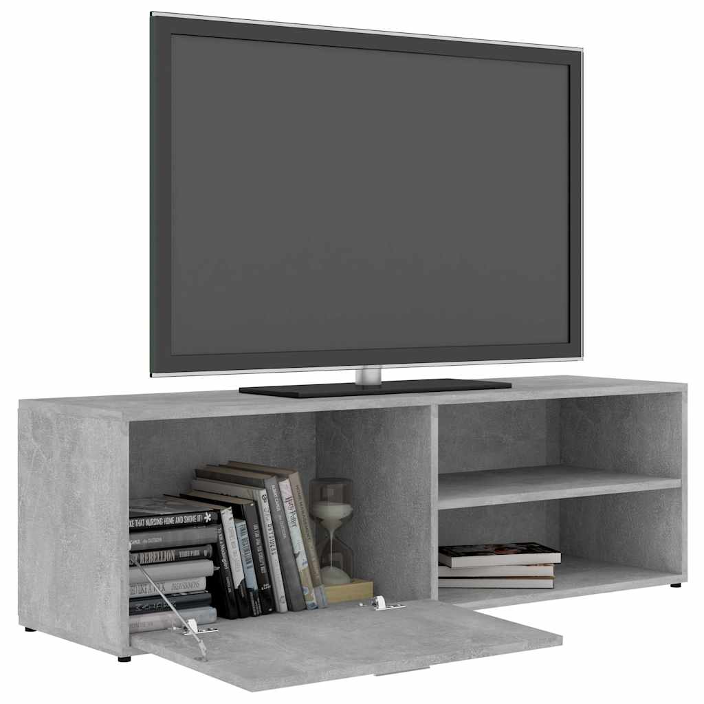 vidaXL TV Cabinet Concrete Grey 120x34x37 cm Engineered Wood 5