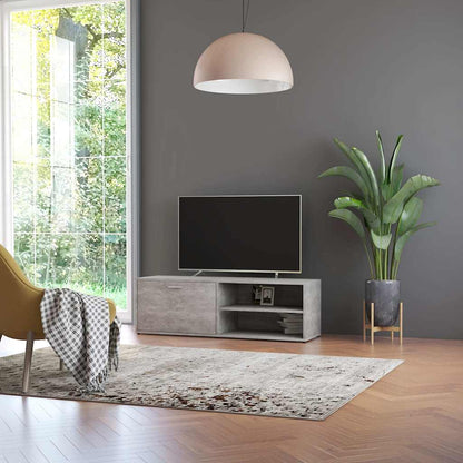 vidaXL TV Cabinet Concrete Grey 120x34x37 cm Engineered Wood 1