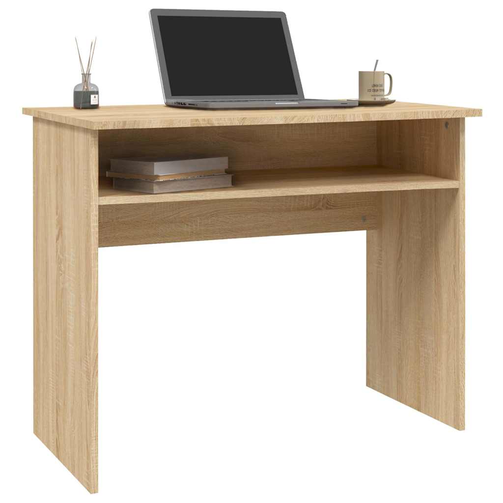 vidaXL Desk | Sonoma Oak | Engineered Wood | Medium | Computer Desk 3