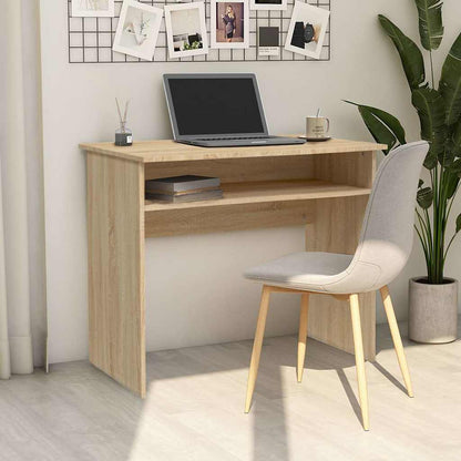 vidaXL Desk | Sonoma Oak | Engineered Wood | Medium | Computer Desk 1