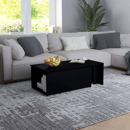 vidaXL Coffee Table Black 150x50x35 cm Engineered Wood 3