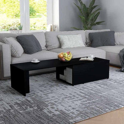 vidaXL Coffee Table Black 150x50x35 cm Engineered Wood 1